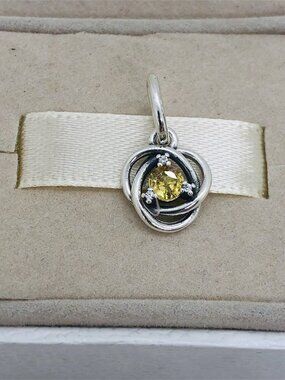 ✨🔥Pandora November Honey Eternity Circle Dangle Charm